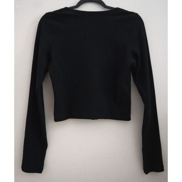 Nike FN3682-010 Women's Sz M Black Chill Rib Slim Fit Full-Zip Cardigan - Picture 2 of 13